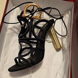 Salvatore Ferragamo black sandals size 6